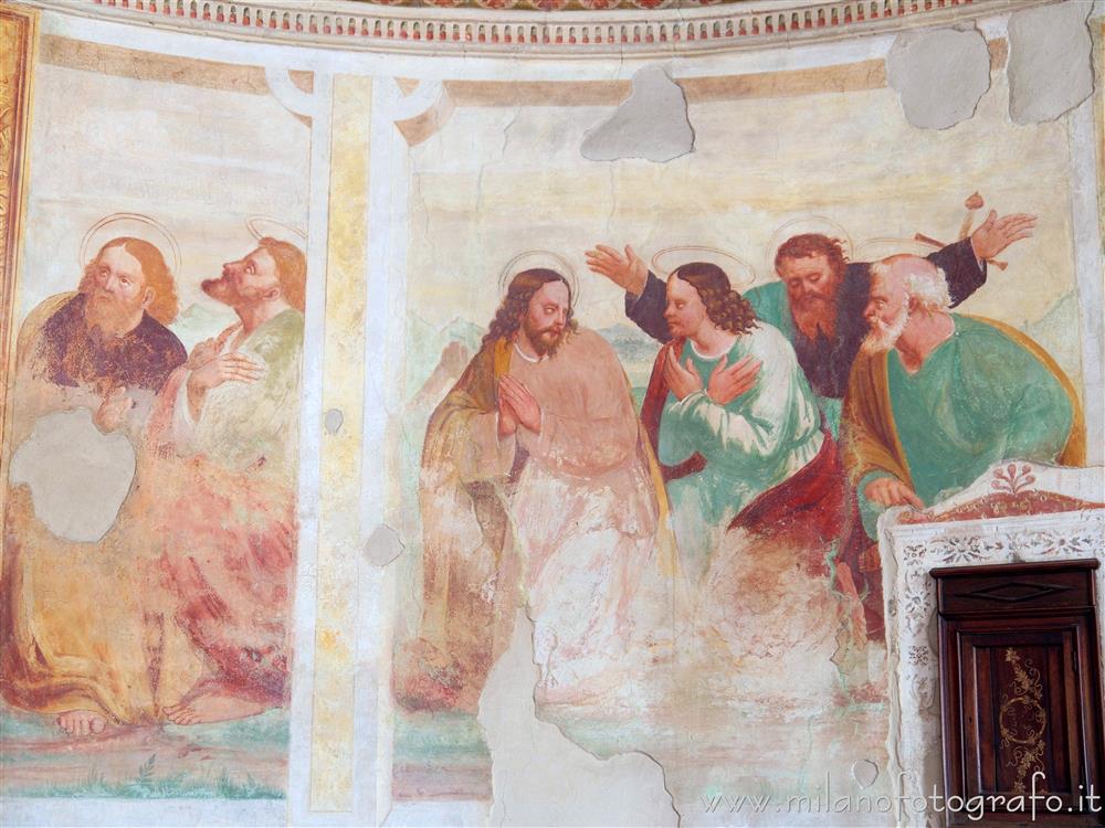 Vimodrone (Milan, Italy) - Leonardo-style frescoes in the apse of the Church of Santa Maria Nova al Pilastrello